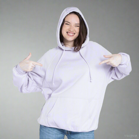 Women’s premium hoodie in soft, breathable fabric, featuring a relaxed fit, adjustable drawstring hood, and front pocket. Perfect for casual wear, offering both comfort and style.